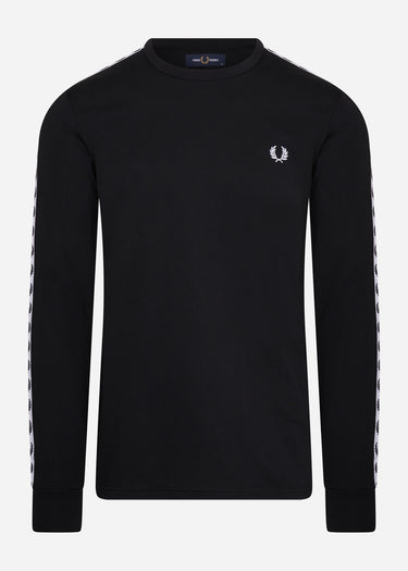 Fred Perry Longsleeve Tees  Taped long sleeve t-shirt - black