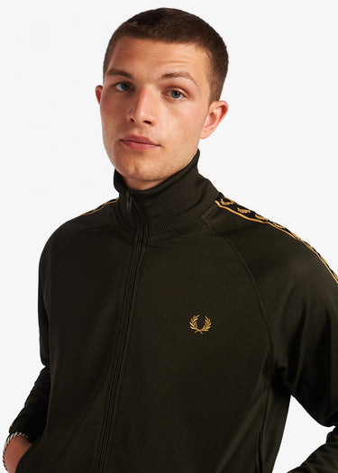 Fred Perry Vesten Gold tape track jacket - hunting green