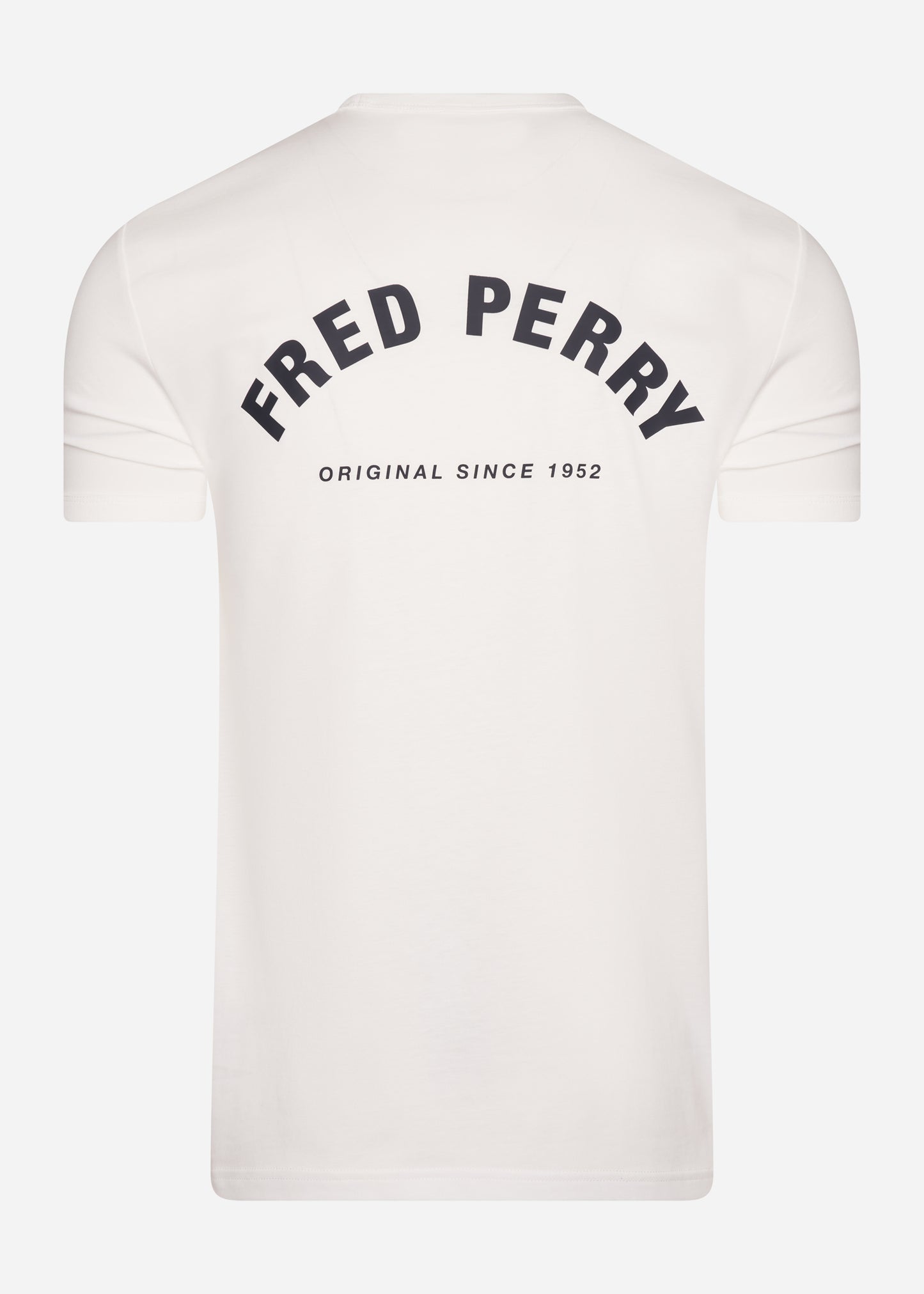 fred perry t-shirt wit back print white