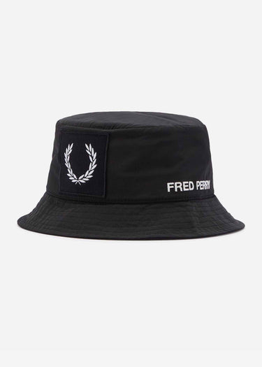 Fred Perry Bucket Hats Laurel wreath branded bucket hat - black