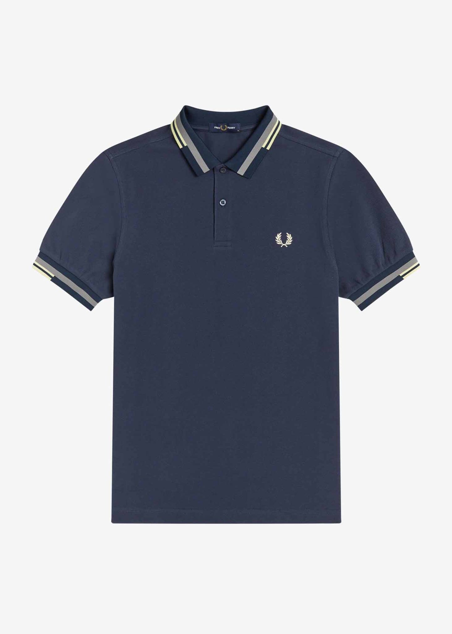 Abstract tipped polo shirt - dark airforce - Fred Perry