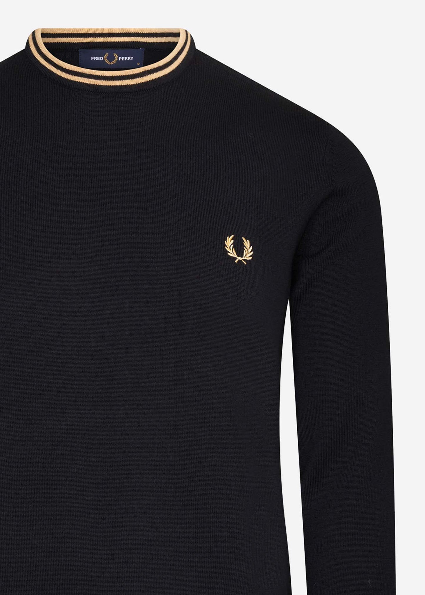 Classic crew neck jumper - black champagne