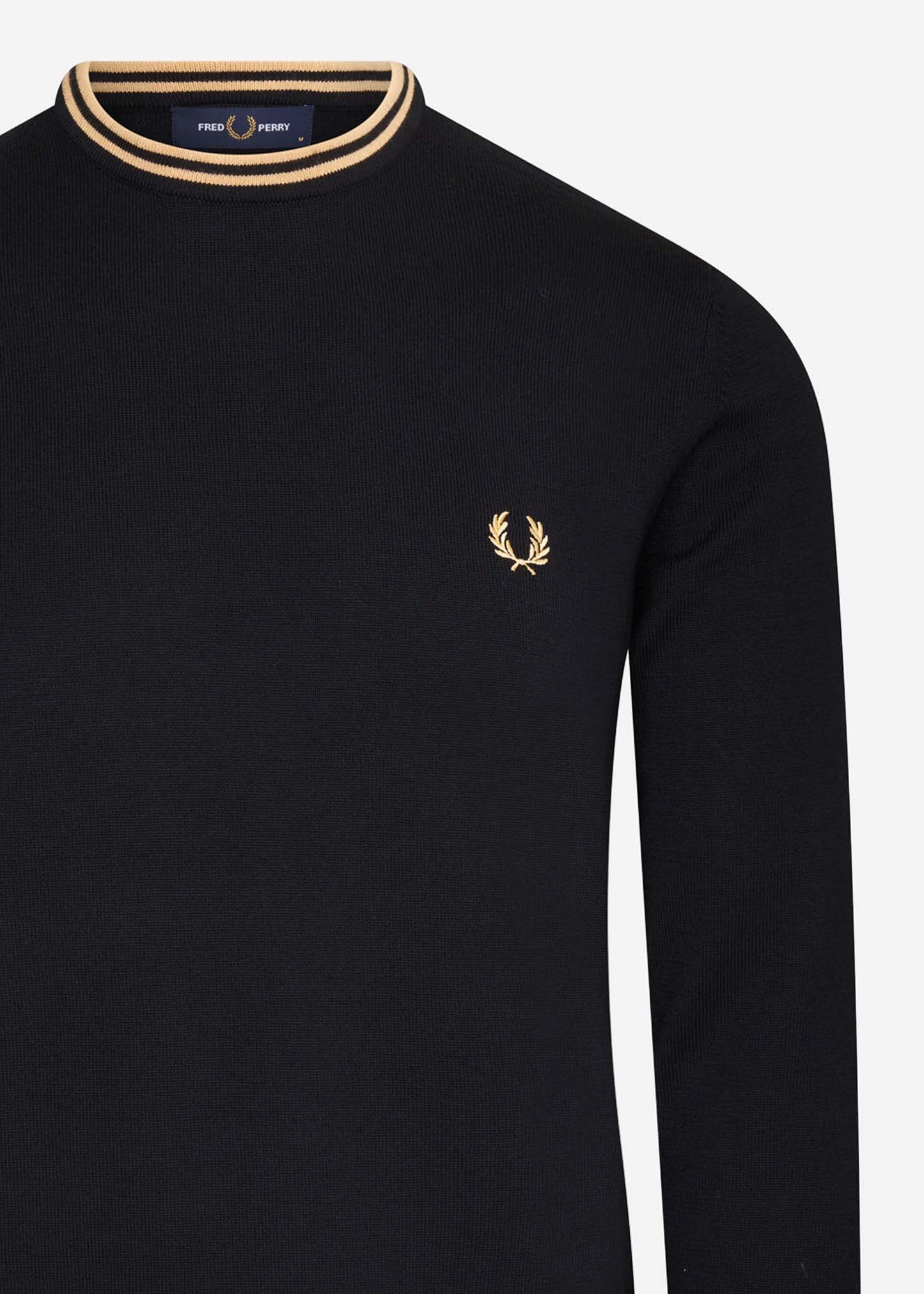 Fred Perry Truien  Classic crew neck jumper - black champagne 