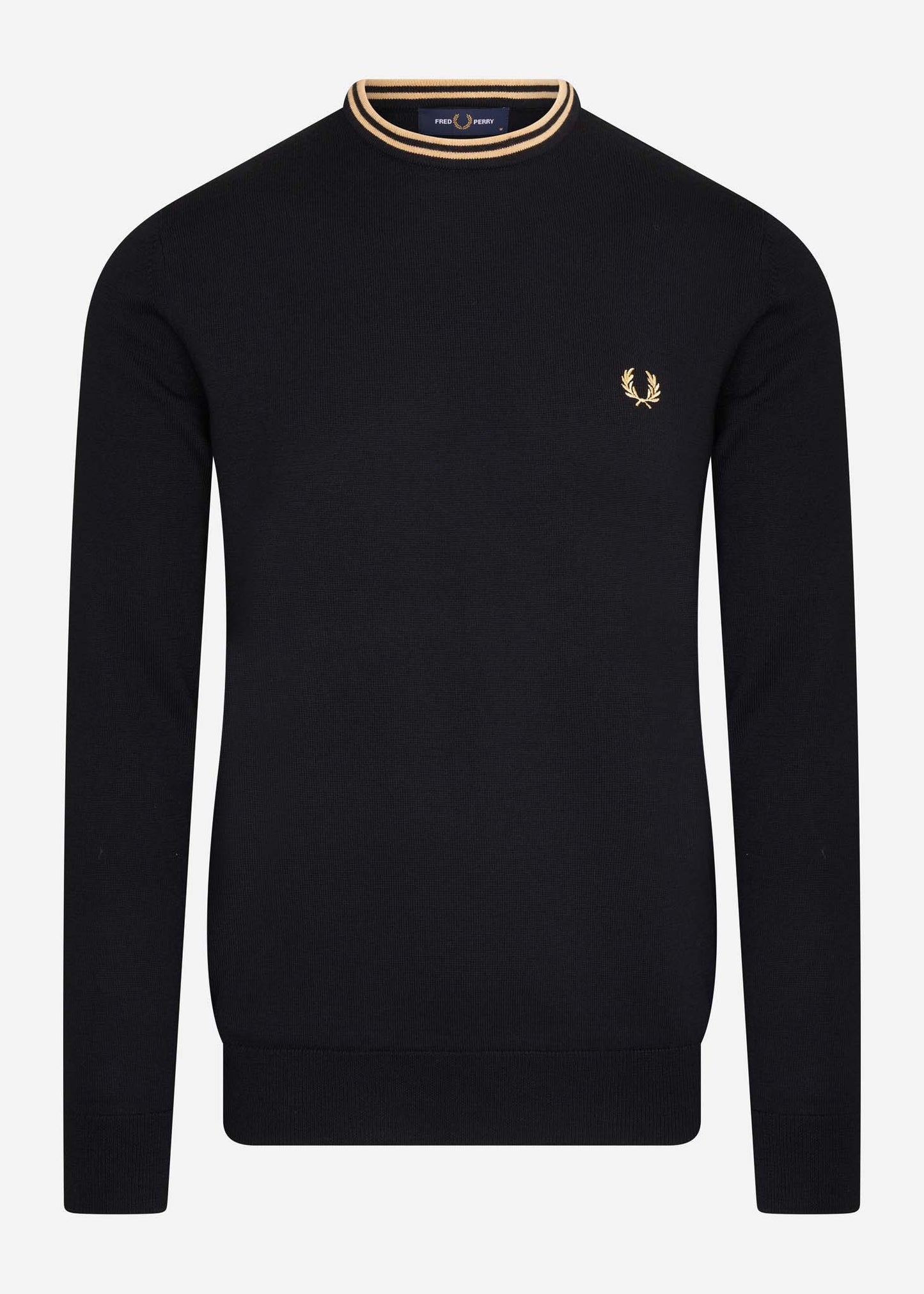 Classic crew neck jumper - black champagne