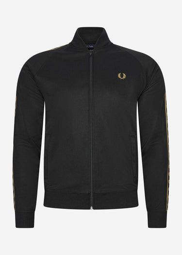Fred Perry Vesten  Gold tape bomber track jacket - black
