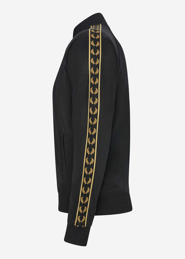 Fred Perry Vesten  Gold tape bomber track jacket - black