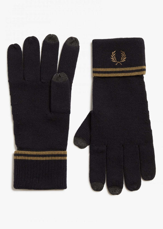 Fred Perry Handschoenen  Twin tipped merino wool gloves - black shadedston 