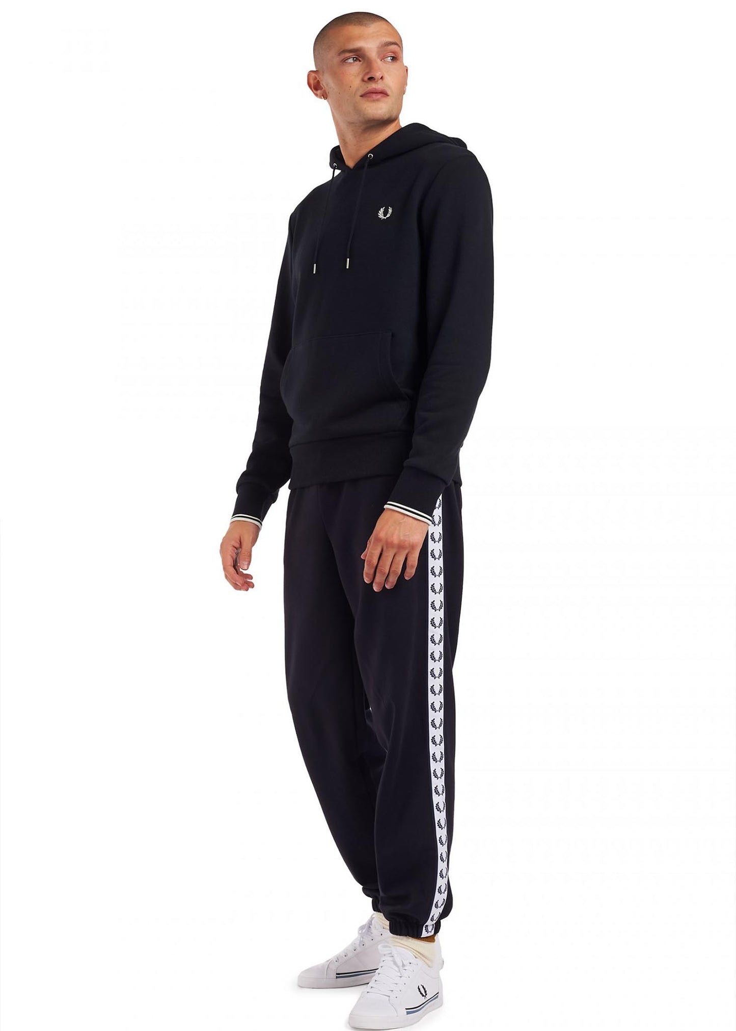 Fred Perry Hoodies Tipped hooded sweatshirt - navy