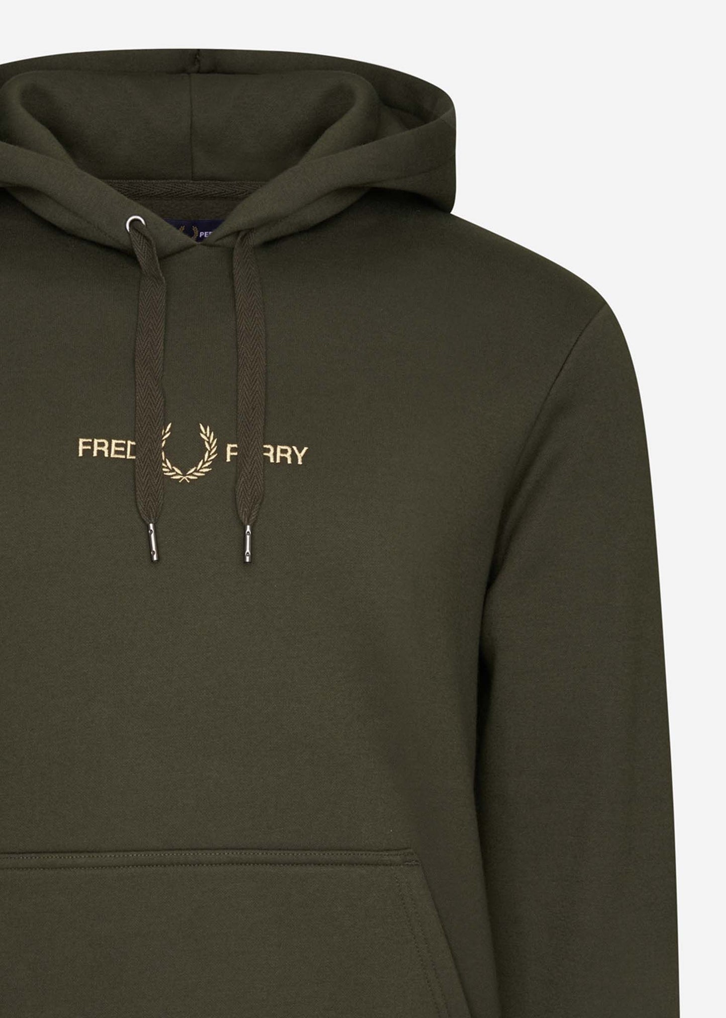 Fred Perry Vesten  Graphic hooded sweatshirt - hunting green 