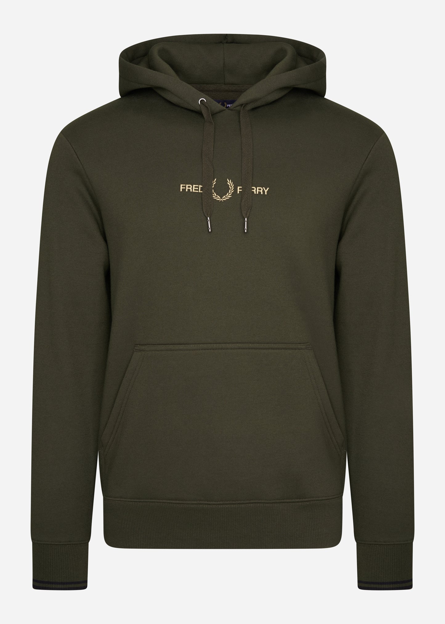 Fred Perry Vesten  Graphic hooded sweatshirt - hunting green 