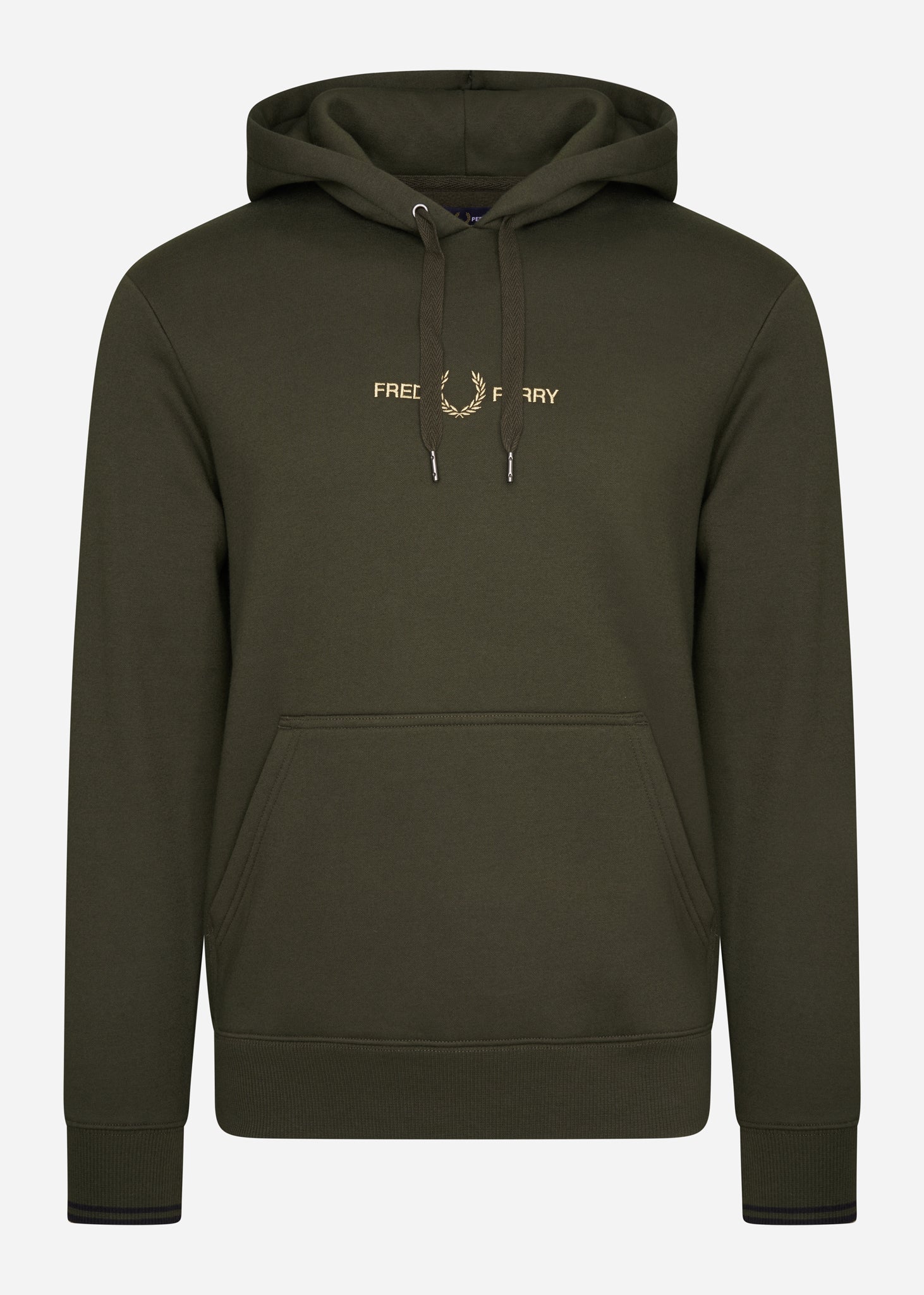 Fred Perry Vesten  Graphic hooded sweatshirt - hunting green 