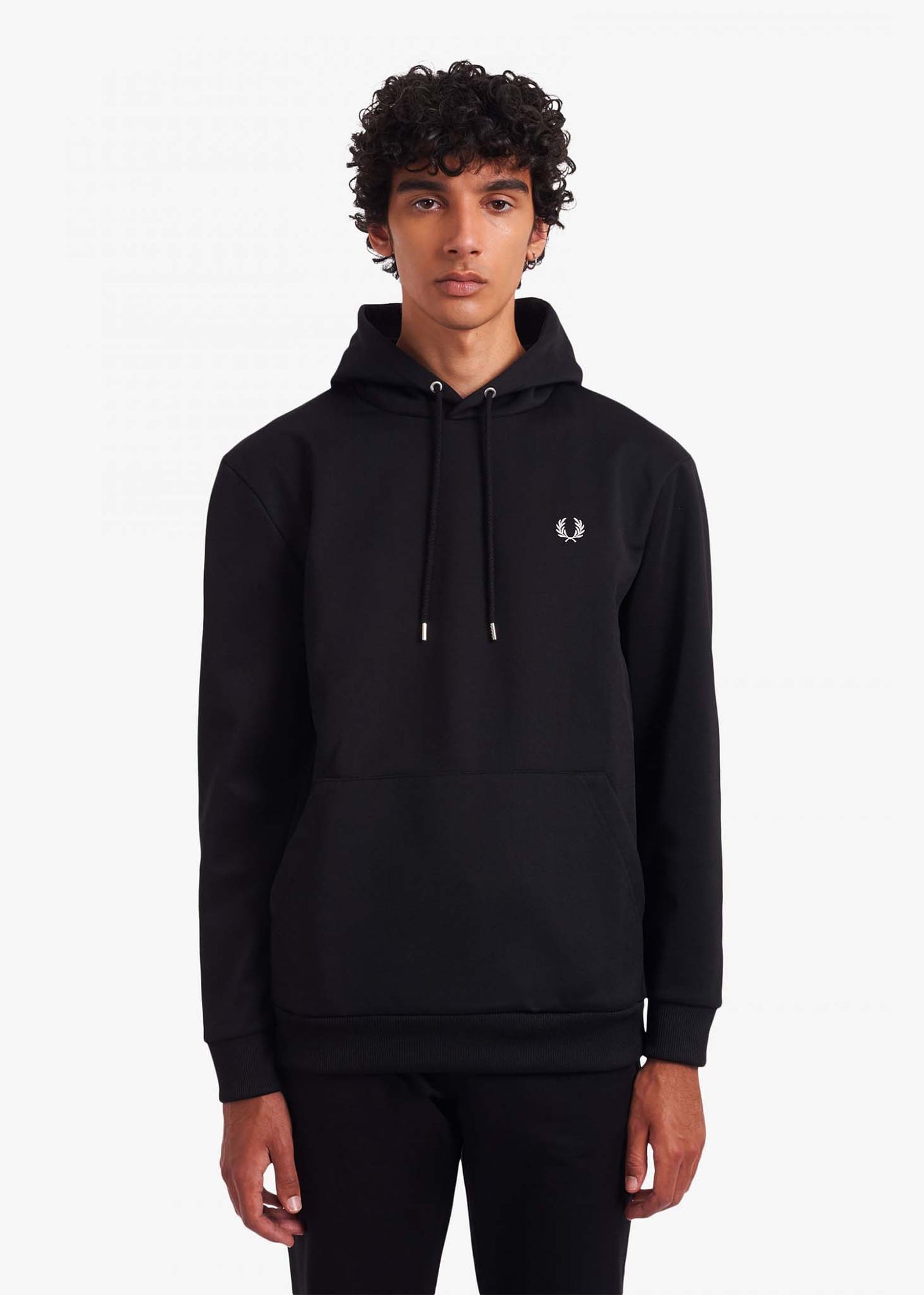 Fred Perry Hoodies  Laurel wreath hooded sweatshirt - black 