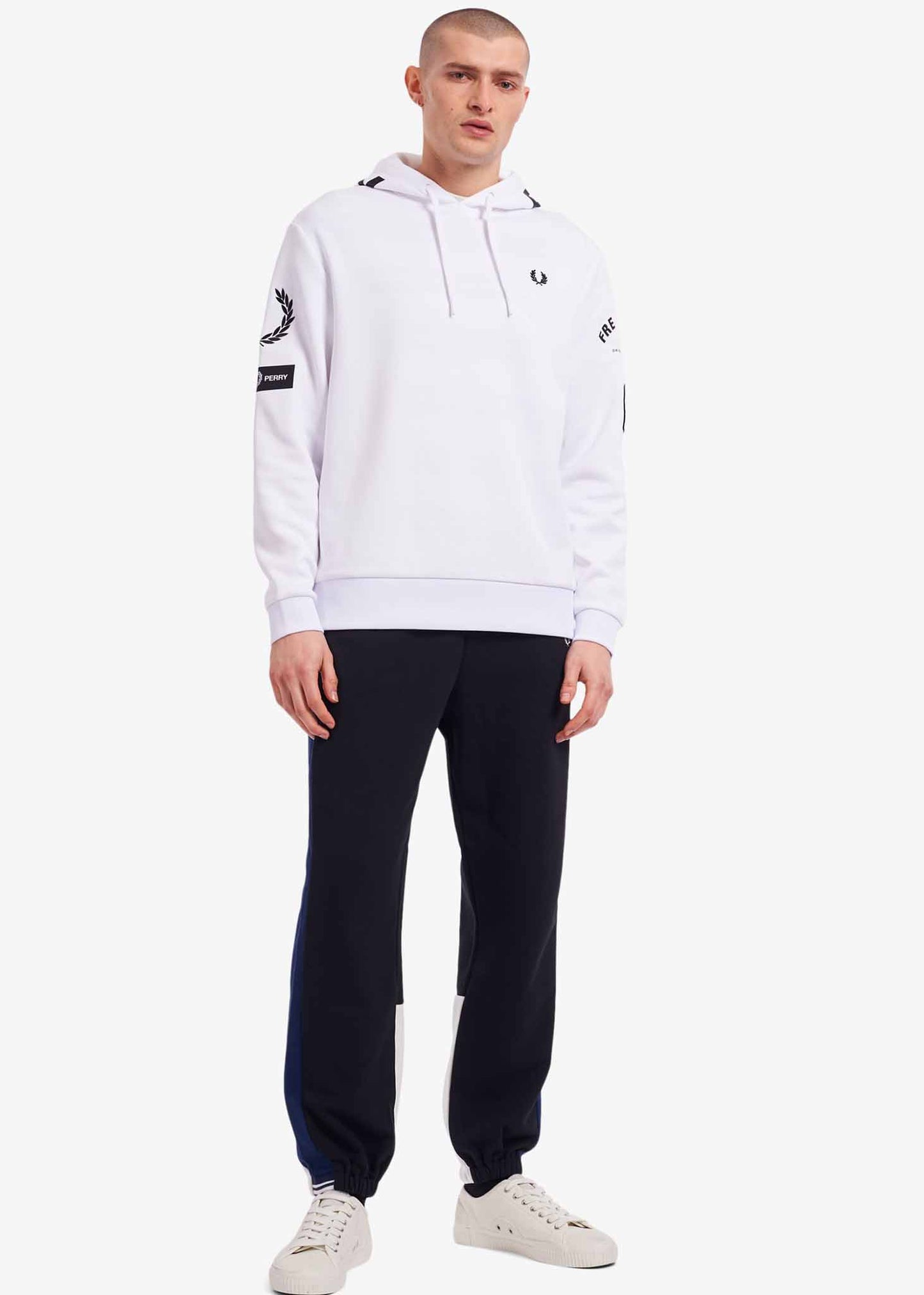 Fred Perry Hoodies Bold branding hooded sweatshirt - white
