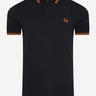 Fred Perry Polo's Twin tipped polo - black rust