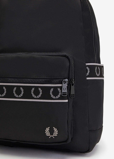 Fred Perry Tassen Contrast tape track backpack - black