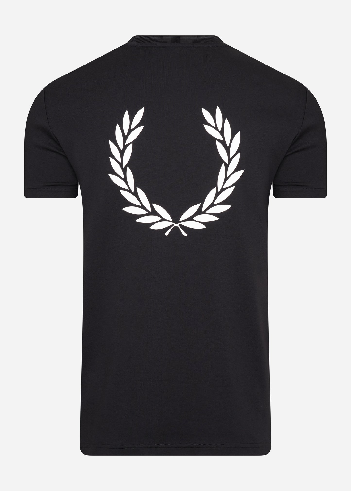 fred perry t-shirt back print logo black