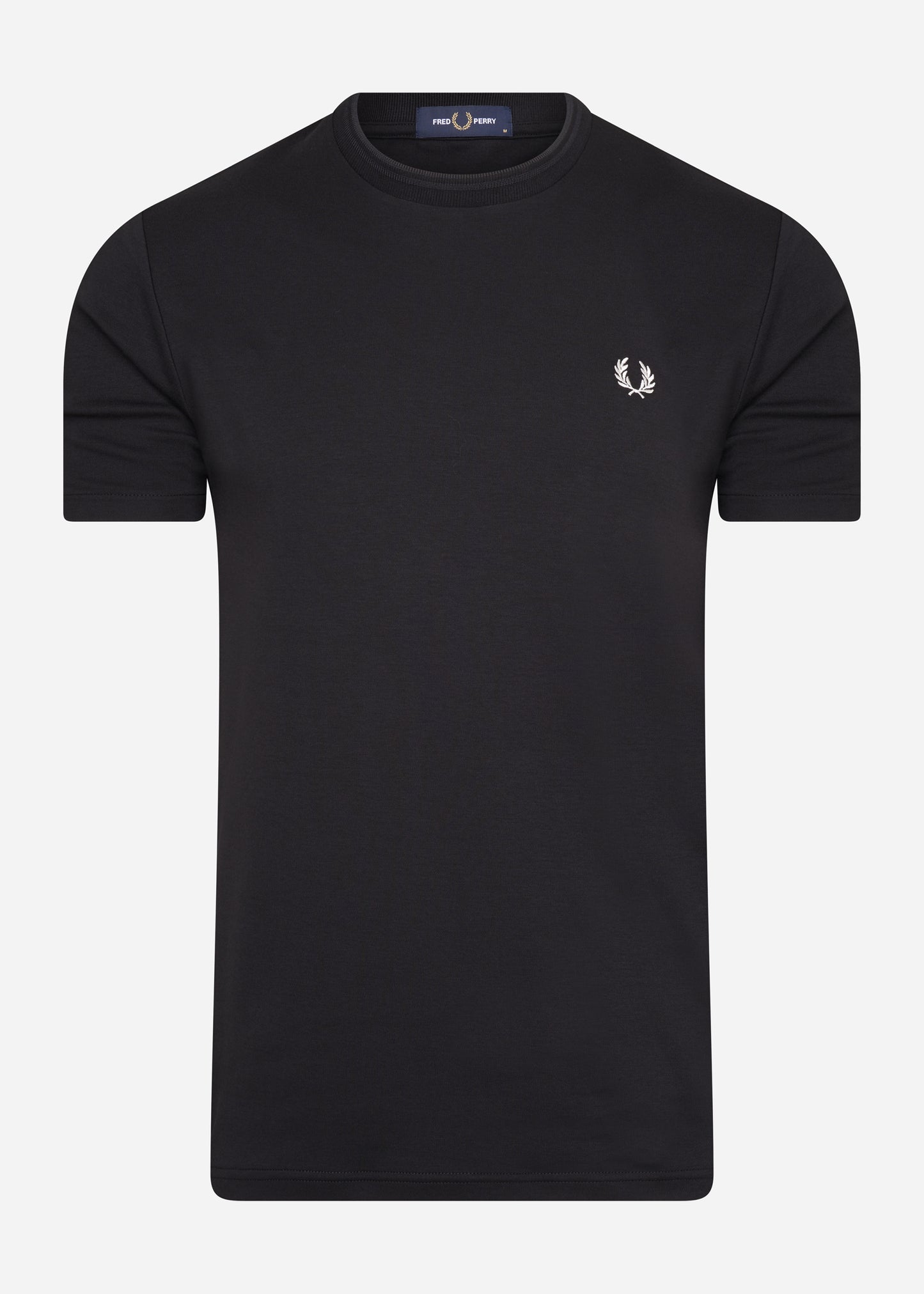 fred perry t-shirt back print logo black