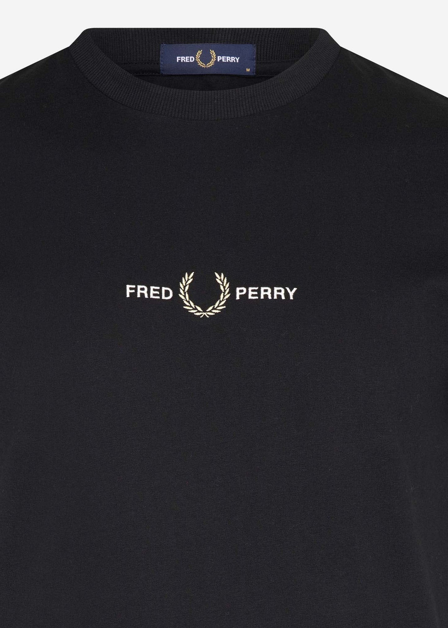 Fred Perry T-shirts Embroidered t-shirt - black