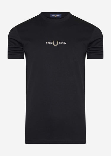 Fred Perry T-shirts Embroidered t-shirt - black