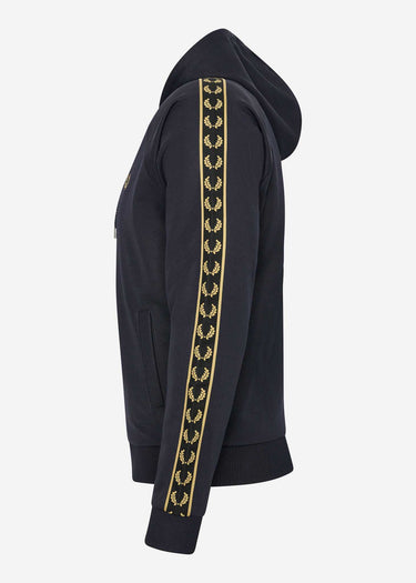 Fred Perry Vesten  Gold tape hooded track jacket - navy