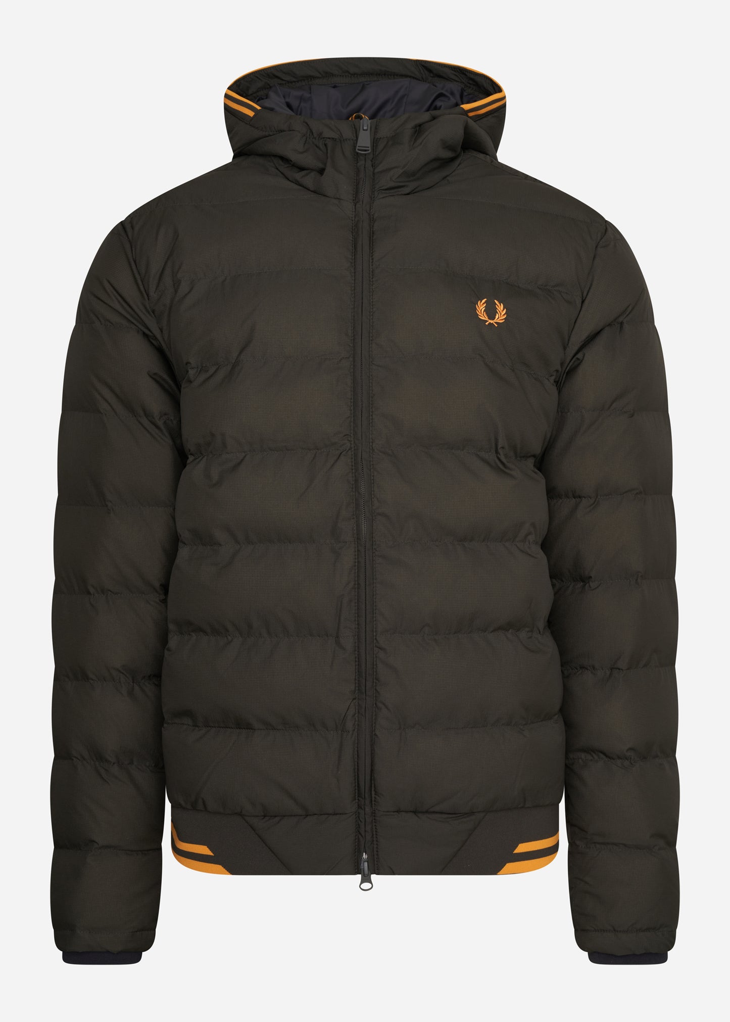 Hooded insulated jacket - hunting green