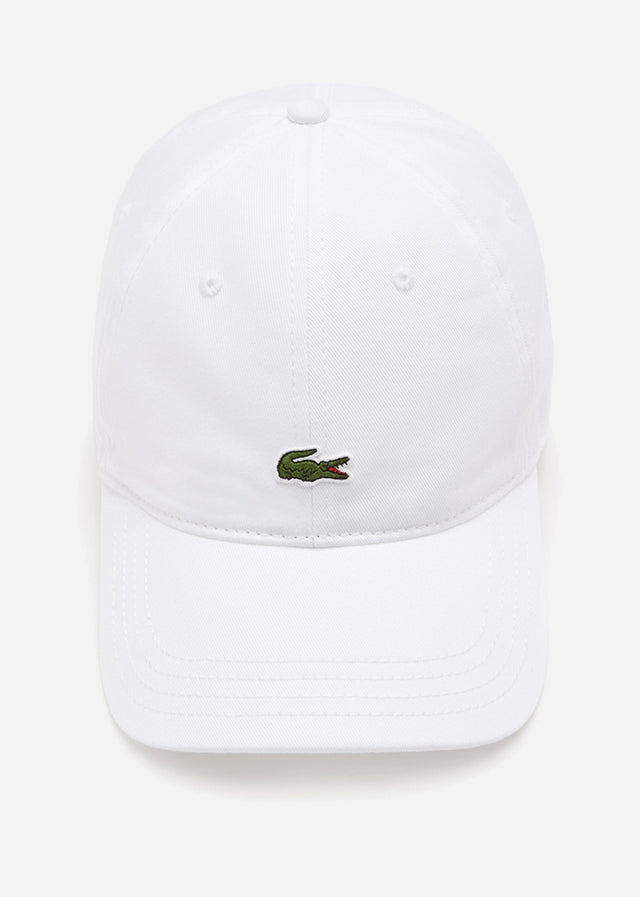 Lacoste Petten Cotton twill logo cap - white