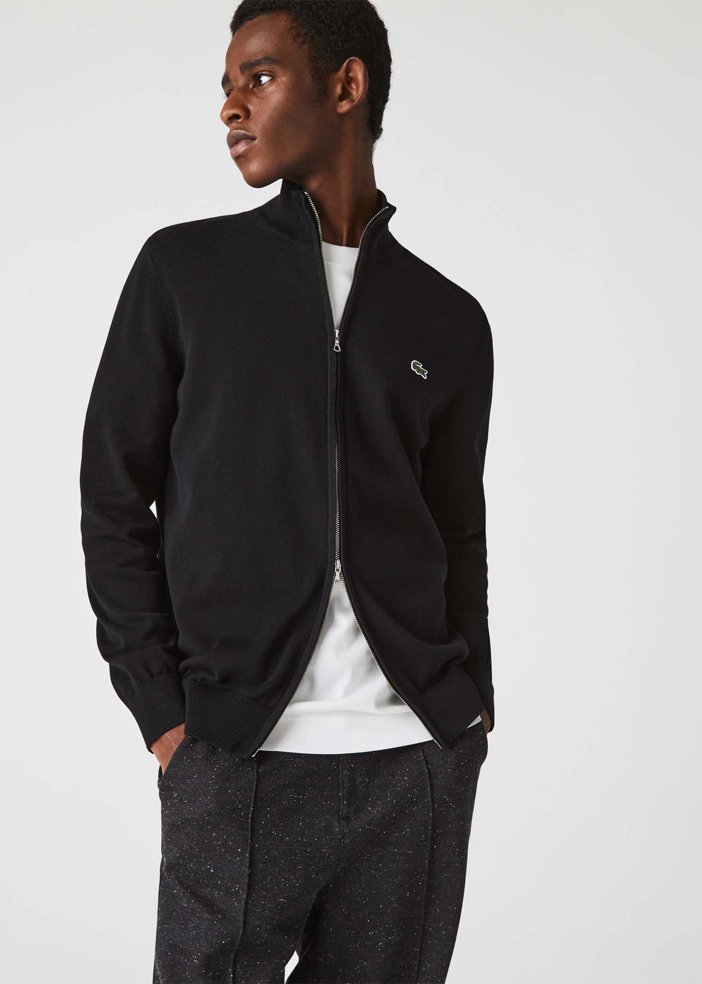 Zip through sweater - black - Lacoste