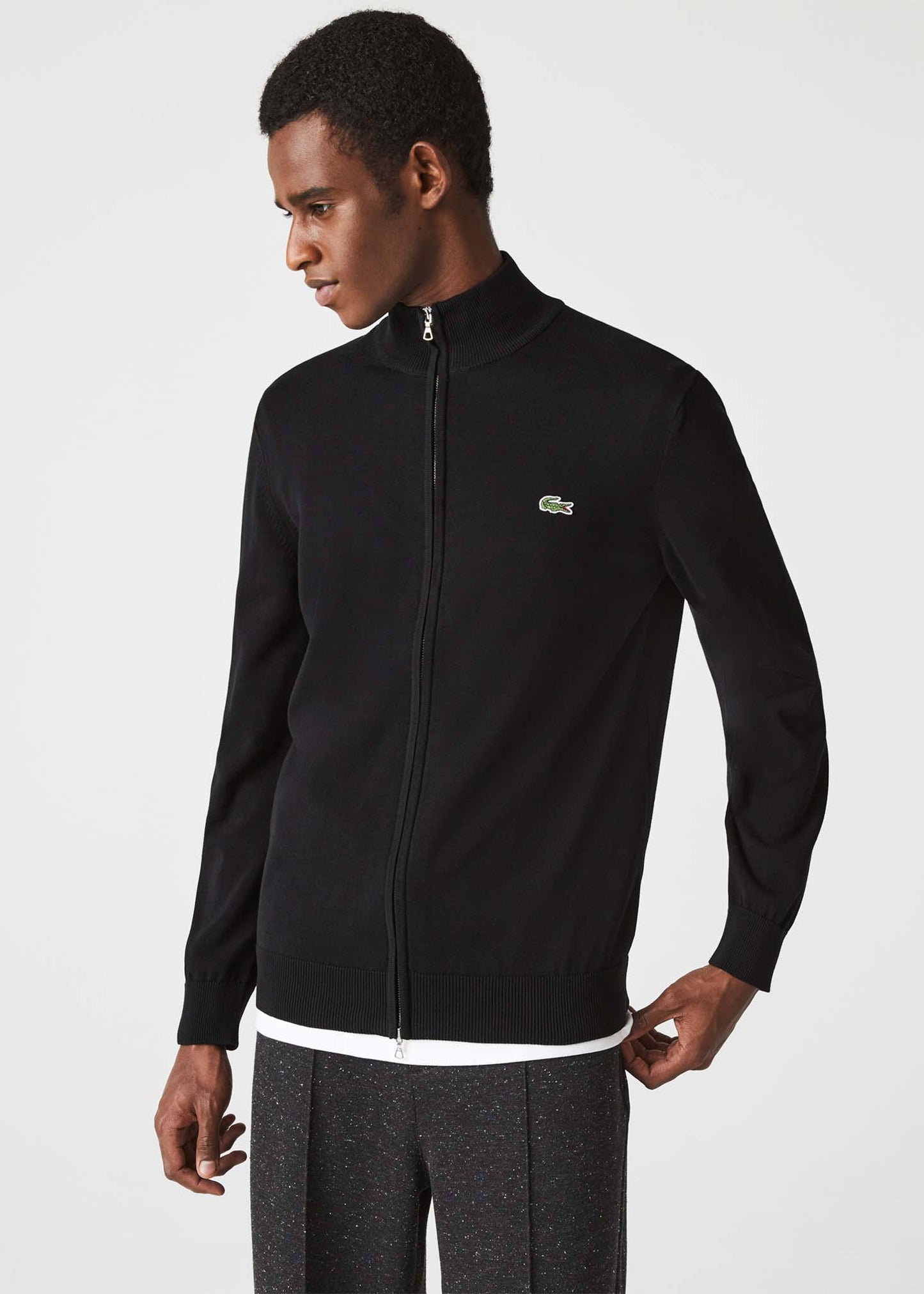 Zip through sweater - black - Lacoste