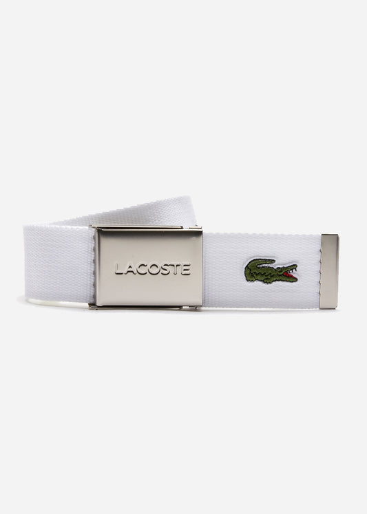 Lacoste Riemen  Leather goods belt - white 