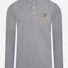 Lyle & Scott Longsleeve Polo's LS polo shirt - mid grey marl