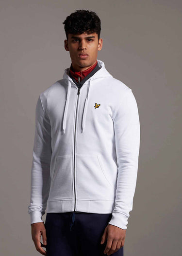 Lyle & Scott Vesten  Zip through hoodie - white