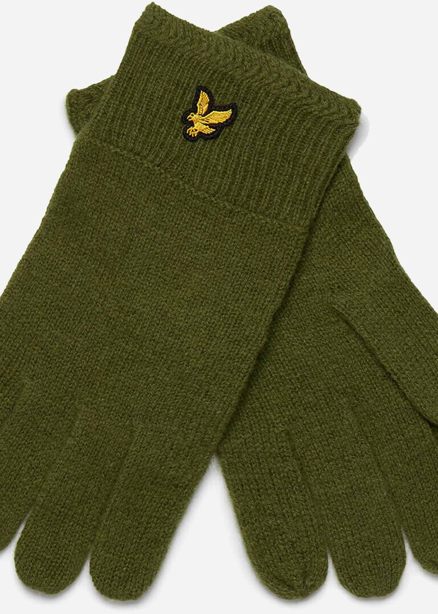 Racked rib gloves - olive