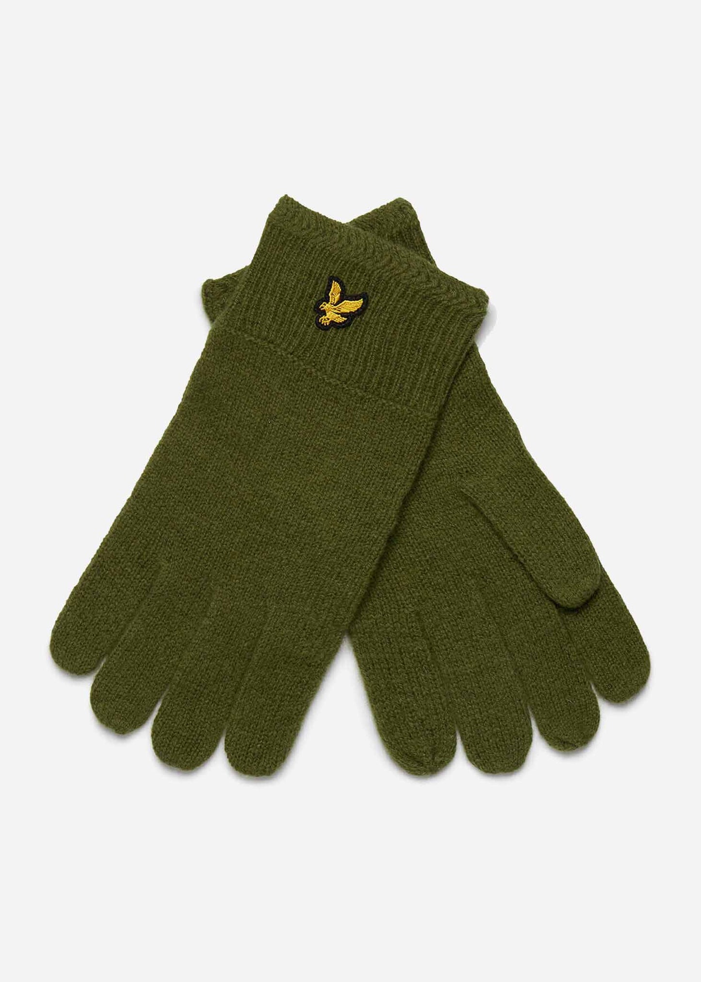 Racked rib gloves - olive