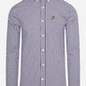 Lyle & Scott Overhemden Slim fit gingham shirt - navy white