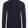 Lyle & Scott Vesten Knitted zip through - dark navy marl