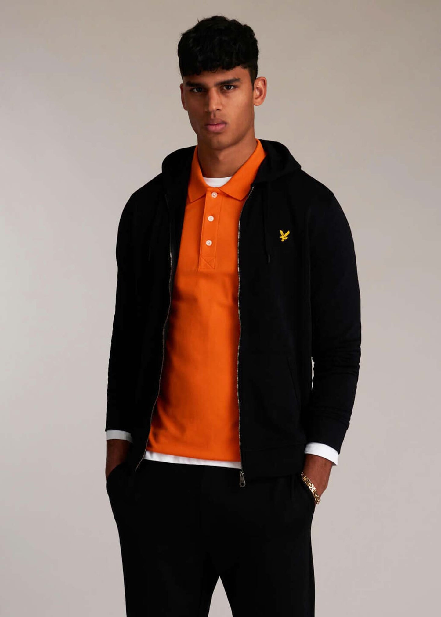 Lyle & Scott Vesten Zip through hoodie - jet black
