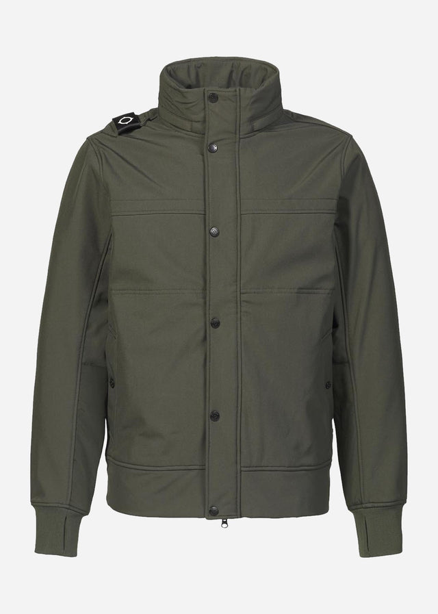 MA.Strum Jassen Funnel neck softshell - oil slick