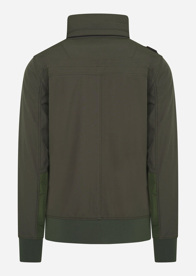 MA.Strum Jassen Funnel neck softshell - oil slick