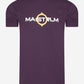 MA.Strum T-shirts  SS logo print tee - aubergine 