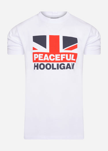 Peaceful Hooligan T-shirts  Flag t-shirt - white