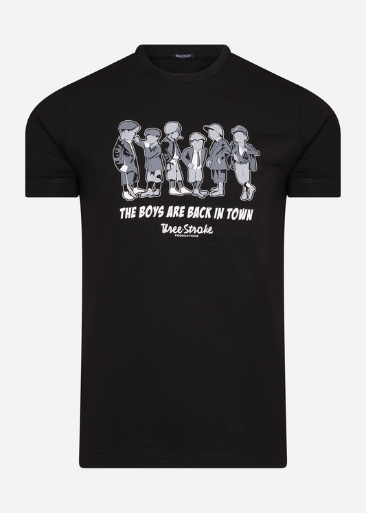 Three Stroke T-shirts  Boys - black 