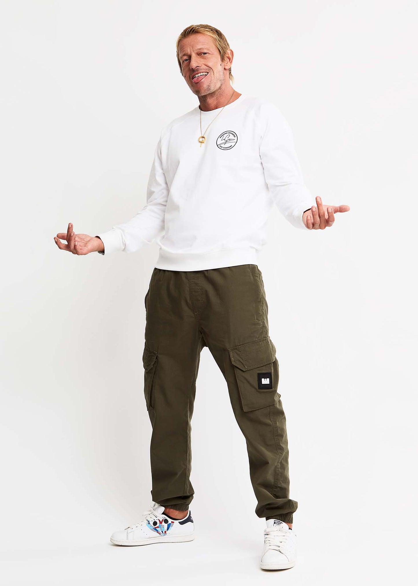 Weekend Offender Truien Leo Gregory special sweat - white