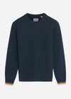 Ben Sherman Truien  Cable textured crew - dark navy 