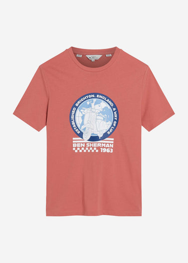 Ben Sherman T-shirts World scooter - cerise