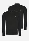 Marshall Artist Truien 2 Pack a siren knitted 1/4 zip & a siren knit crewneck - black