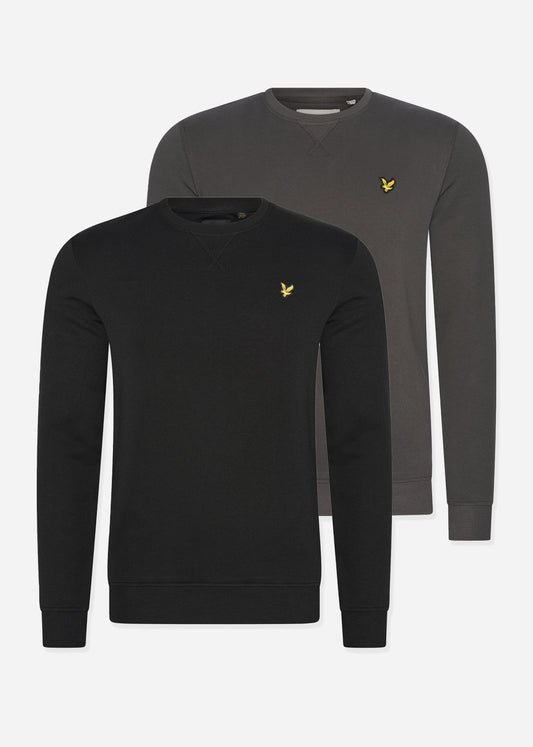 Lyle & Scott Truien Bundle crew neck sweatshirt - jet black - gunmetal