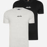 Ellesse T-shirts 2 Pack ollio tee - grey marl - black