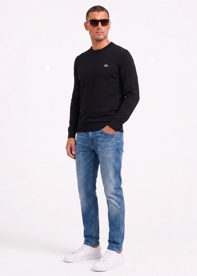 Lacoste Truien Regular fit crew neck sweater - black