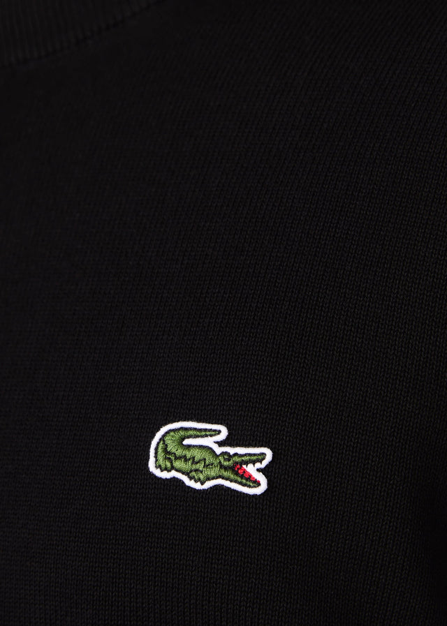 Lacoste Truien Regular fit crew neck sweater - black
