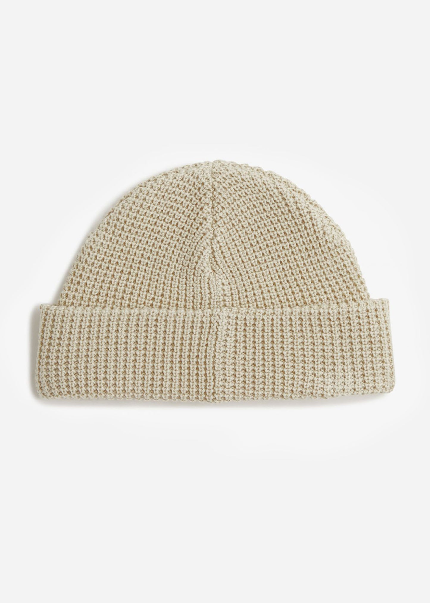 Fred Perry Mutsen  Patch brand waffle knit beanie - oatmeal black 